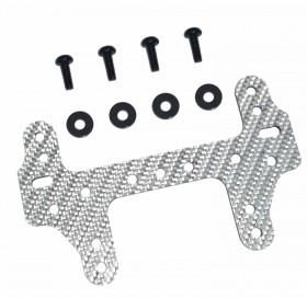 Silver Carbon Wide Rear Multi Roller Plate (m) Tamiya Mini 4wd Silver