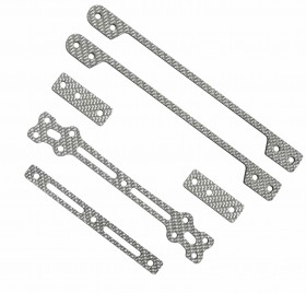 Silver Carbon Chassis Surrounding Set For Ar Tamiya Mini 4wd Silver