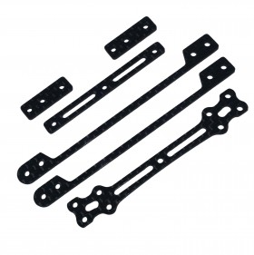 Silver Carbon Chassis Surrounding Set For Ar Tamiya Mini 4wd Black