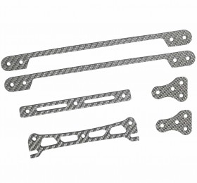 Silver Carbon Chassis Surrounding Set For S2-vs Tamiya Mini 4wd Silver