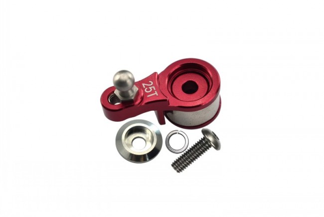 Gpm TRX4025T/S Aluminum Servo Horn W. Built-in Spring (for Locking Diff) 1/10 Electric 4wd Trx4 Defender Trail Crawler Red