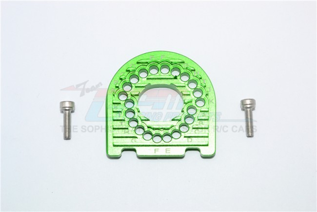 Gpm GT018 Aluminum Motor Mount Plate With Heat Sink Fins 1/10 4wd Ford Gt4-tec 2.0 / 4-tec 3.0 93054-4 Green
