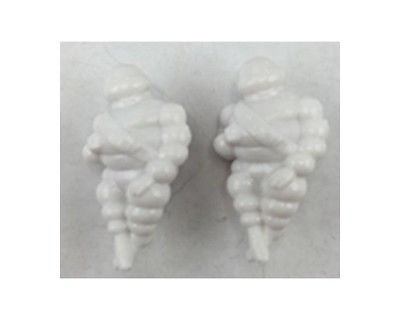 Plastic Decolation Michelin Doll 2pcs White For Tamiya 1/14 Tractor Dumper Truck 