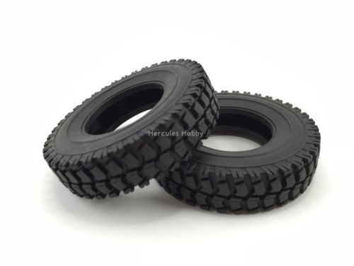 22mm Rubber Narrow Offroad Tyre W/ Sponge Insert For Tamiya 1/14 Tractor Truck 