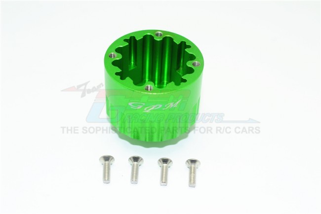 Gpm SB011 Aluminium Front / Center / Rear Diff Case Team Losi 1/6 Super Baja Rey 4x4 Green