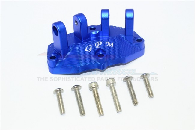 Gpm SB013B Aluminum Mount For Upper Gearbox Rear Upper Suspension Links Team Losi 1/6 Super Baja Rey 4x4 Blue