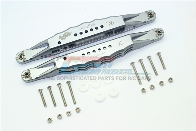 Gpm SB014L Aluminum Rear Lower Trailing Arms Team Losi 1/6 Super Baja Rey 4x4 Gun Silver