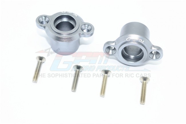 Gpm SB022 Aluminum Rear Axle Adapters Team Losi 1/6 Super Baja Rey 4x4 Gun Silver