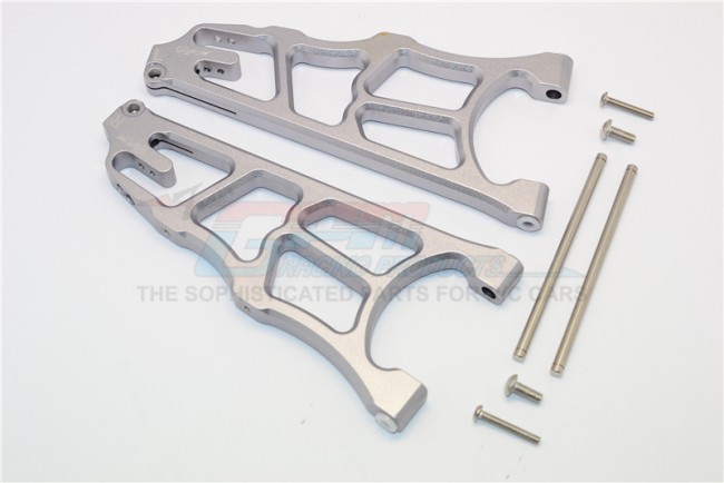 Gpm MAN055 Aluminum Front Lower Arms 1/8 Nero 6s Blx Ar106011/ar106009 Gun Silver