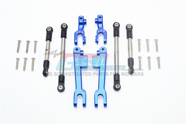 Gpm UDR312FRS Aluminum Front & Rear Sway Bar & Stainless Steel Linkage Set 1/7 Unlimited Desert Racer Pro-scale 4x4-85076-4 Blue