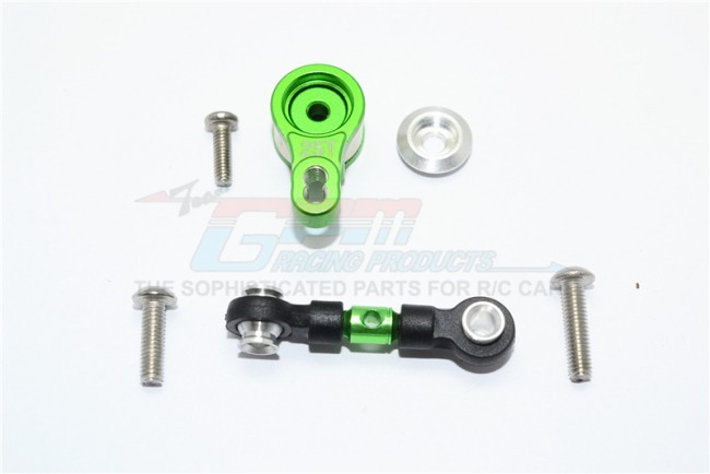 Gpm GT16025TM Aluminum Servo Saver With Aluminum Steering Link Traxxas 1/10 4wd Ford Gt4-tec 2.0 / 4-tec 3.0 93054-4 Green