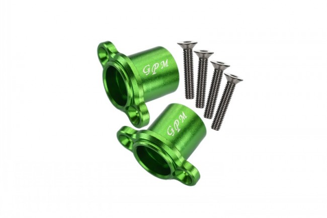 Gpm BR022 Aluminum Rear Axle Adapters 1/10 Team Losi 4wd Rock Rey Bruchless Rock Racer Los03009t1/t2 Green