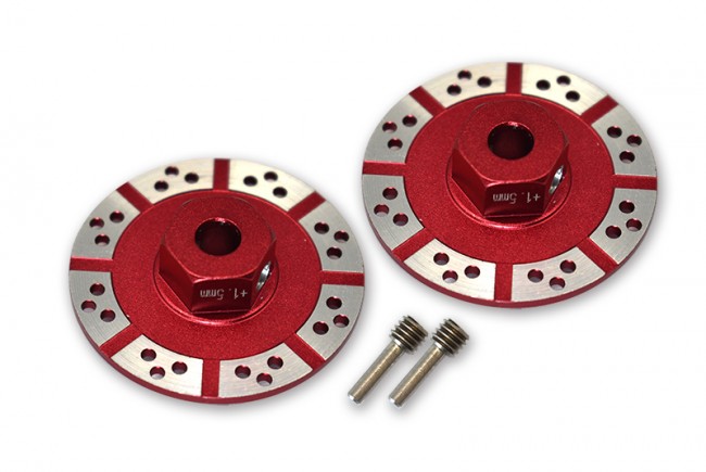 Gpm BR010D/+1.5 Aluminum +1.5mm Hex With Brake Disk With Silver Lining Team Losi 1/10 Baja Rey Desert Truck Los03008 Red