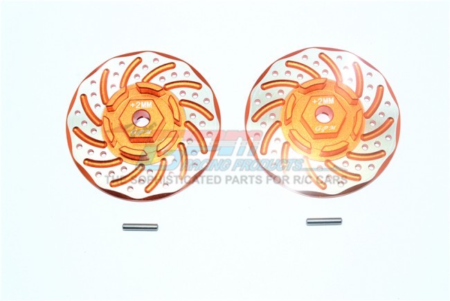 Gpm RUS4010DX+2 Aluminum +2mm Hex With Brake Disk With Silver Lining Traxxas 1/10 Rustler 4x4 Vxl 67076-4 Orange