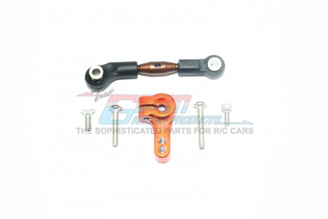 Gpm RUS416025ST Spring Steel Tie Rod 25t Aluminum Servo Horn Traxxas 1/10 Rustler 4x4 Vxl 67076-4 Orange