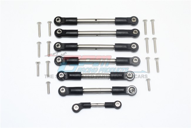 Gpm Rus4160s-oc Stainless Steel Thickened Tie Rods Traxxas 1/10 Rustler 4x4 Vxl 67076-4 Steel