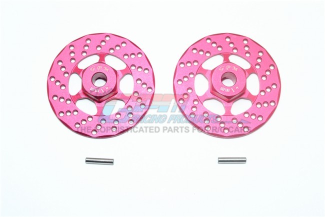 Gpm GT010D+1MM Aluminum +1mm Hex With Brake Disk Traxxas 1/10 4wd Ford Gt4-tec 2.0 / 4-tec 3.0 93054 Red