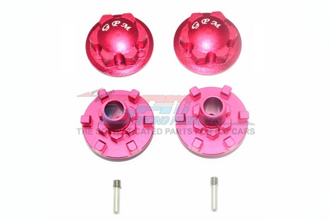 Gpm ER2006A Aluminum Wheel Hex Claw + Wheel Lock Traxxas 4wd E-revo Vxl Brushless 86086 Red