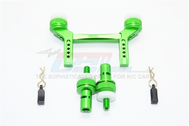 Gpm Aluminum Front & Rear Magnetic Body Mount Trx4 Defender Trail Crawler Green