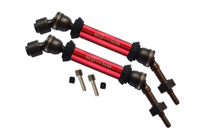 Steel Aluminium Rear Cvd Drive Shaft With 12mmx6mm Wheel Hex Traxxas Slash 4x4 & Low-cg 68086-2 Red