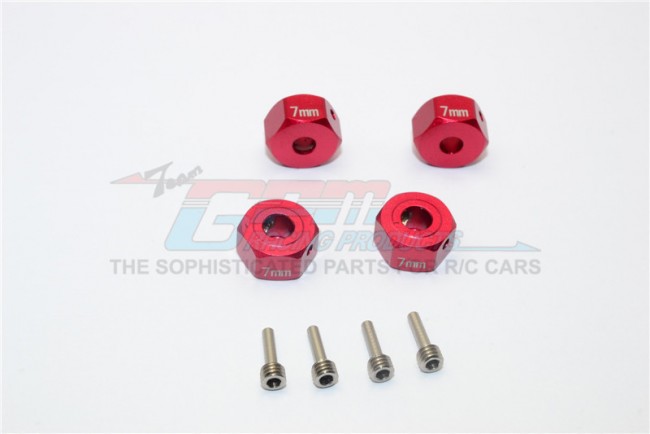 Gpm Aluminium Hex Adapter 12mmx7mm Gmade-r1 Rock Buggy Red
