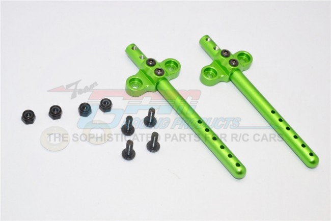 Gpm Aluminium Front/rear Body Post With Mount  Gmade-r1 Rock Buggy Green