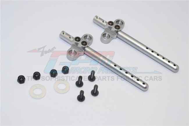 Gpm Aluminium Front/rear Body Post With Mount  Gmade-r1 Rock Buggy Gun Silver