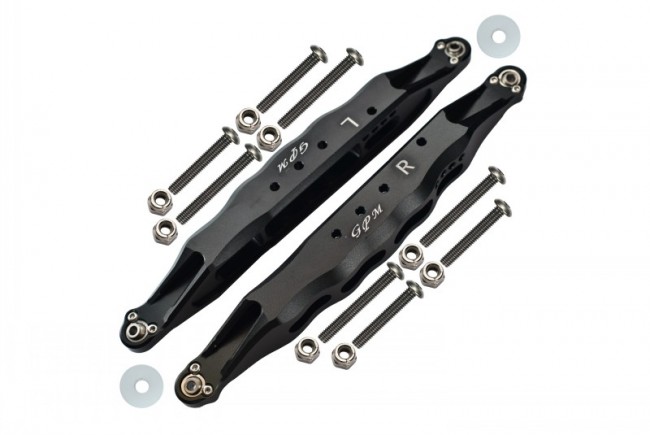 Gpm BR014L Aluminum Rear Lower Trailing Arms  For Upper Suspension Links  Losi 1/10 Baja Rey Desert Truck Los03008 Black