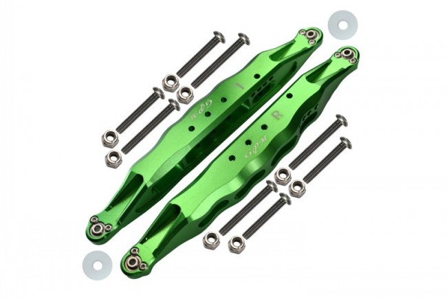 Gpm BR014L Aluminum Rear Lower Trailing Arms  For Upper Suspension Links  Losi 1/10 Baja Rey Desert Truck Los03008 Green