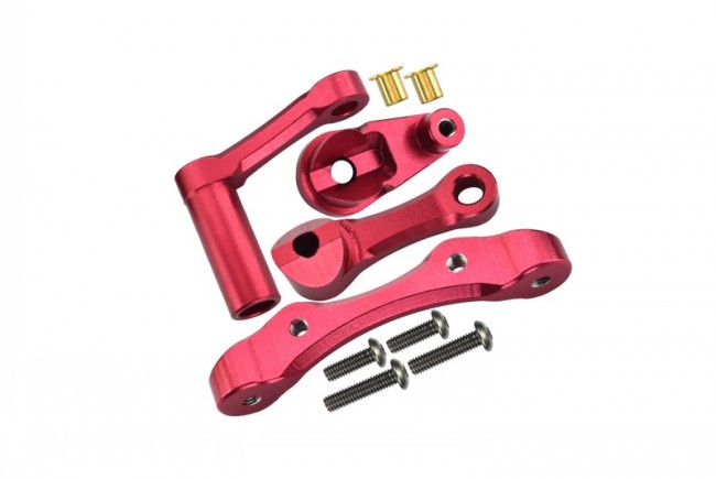 Gpm BR048  Aluminum Steering Assembly  Losi 1/10 Baja Rey Desert Truck Los03008 Red