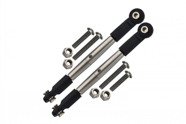 Gpm BR162S Stainless Steel Adjustable Tie Rods With Special Ball Ends Losi 1/10 Baja Rey Desert Truck Los03008 Black