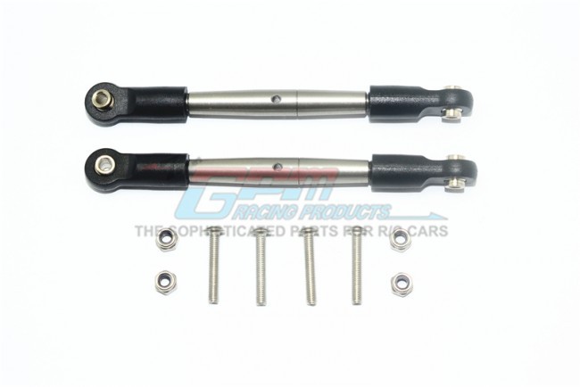 Gpm Stainless Steel Adjustable Front Steering Tie Rods With Polyurethane Ball Ends Losi 1/10 Rock Rey Los03009t1/t2 Steel