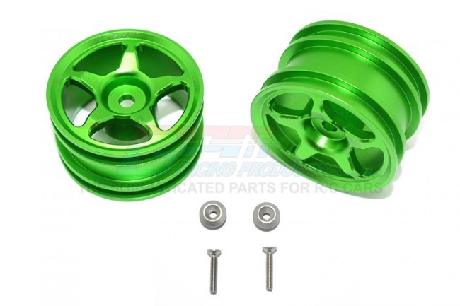 Gpm Aluminium Rear Wheel (5 Poles Design)  Tamiya 1/8 T3-01 Dancing Rider-57405 Green