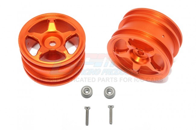Gpm Aluminium Rear Wheel (5 Poles Design)  Tamiya 1/8 T3-01 Dancing Rider-57405 Orange