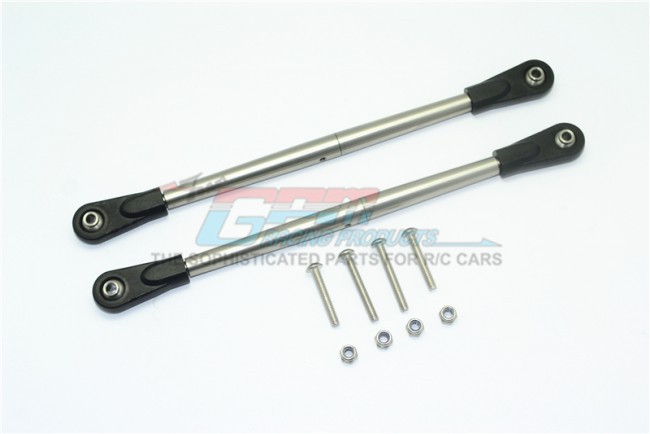 Gpm Sb014s-oc Stainless Steel Adjustable Rear Upper Chassis Link Tie Rods Team Losi 1/6 Super Baja Rey 4x4 