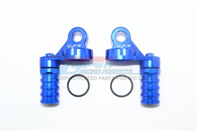 Gpm SB100F/R/L Aluminum Damper Cap W. Piggyback Reservoirs Team Losi 1/6 Super Baja Rey 4x4 Blue