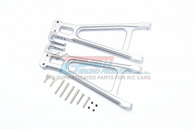 Gpm Aluminum Rear Lower Suspension Arm Traxxas-1/10 E-revo Vxl 86086-4 Gun Silver