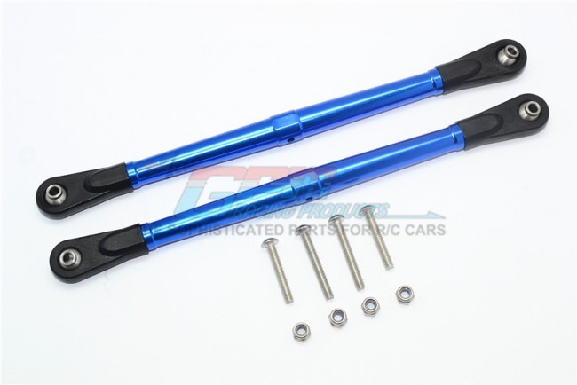 Gpm SB014 Aluminum Adjustable Rear Upper Chassis Link Tie Rods Team Losi 1/6 Super Baja Rey 4x4 Blue