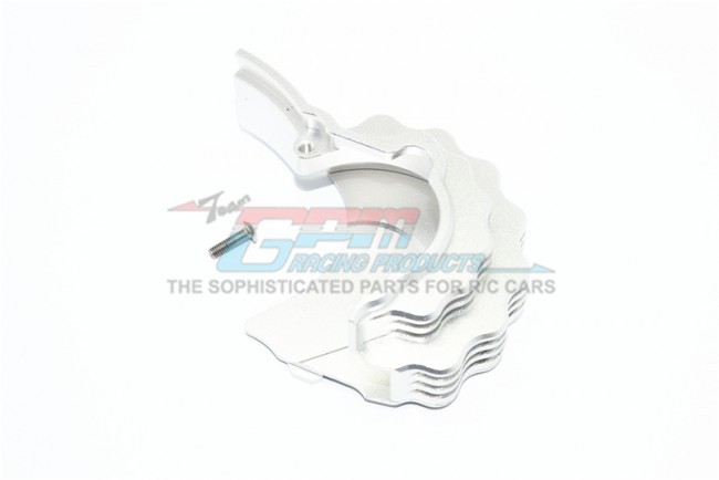 Gpm ER2038GCA Aluminum Center Main Gear Cover W. Heat Sink Fins Traxxas 1/10 E-revo Vxl 86086-4 Silver