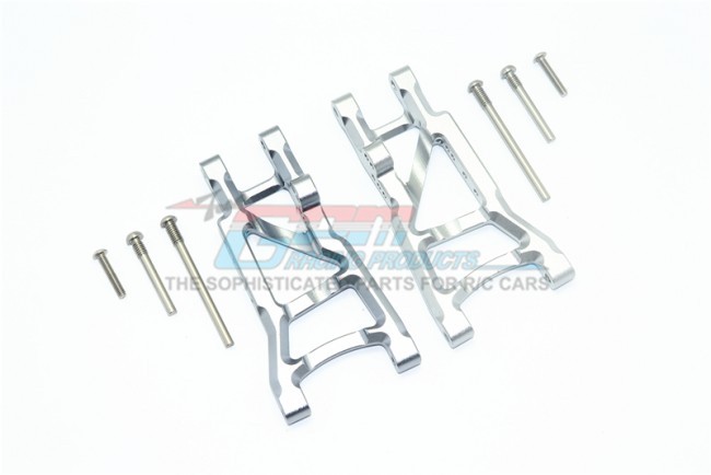 Gpm SLA2W056 Aluminum Rear Lower Suspension Arms Traxxas 1/10 Slash Pro 2wd Short-course Gun Silver