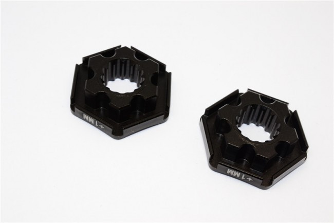 Gpm TXM006/+1 Aluminium Wheel Hex Claw (+1mm) Traxxas Xmaxx Black