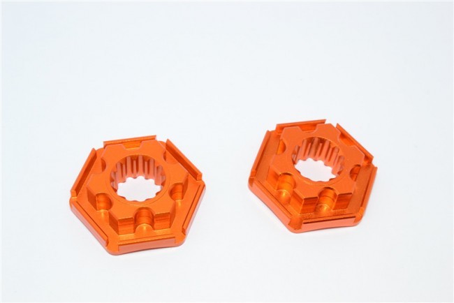 Gpm TXM006/+1 Aluminium Wheel Hex Claw (+1mm) Traxxas Xmaxx Orange