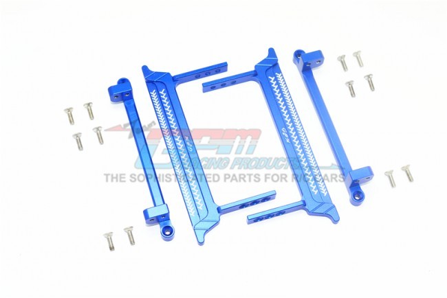 Gpm CC014X Aluminum Side Steps (reticulated Pattern) 1/10 Rc Tamiya Cc01 Blue