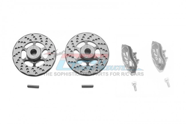 Gpm GT006AB Aluminum Front/rear Brake Disk+brake Caliper Traxxas 1/10 4wd Ford Gt4 Tec 2.0 /  4-tec 3.0 93054 Gun Silver