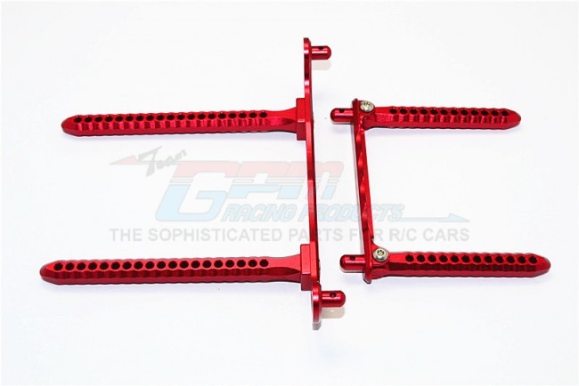 Gpm TEL201FR Aluminium Front & Rear Body Post Mount Traxxas Craniac Red