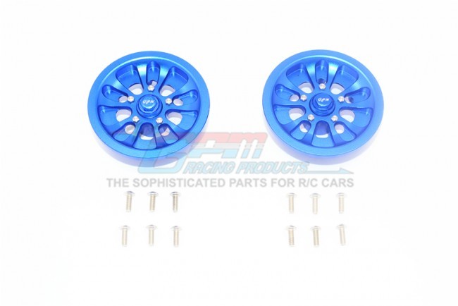 Gpm SCX2U8895W Aluminum Front / Rear 5 Lug Rim 1/10 4wd Electric Scx10 Ii Crawler Umg10 Axi90075 Blue