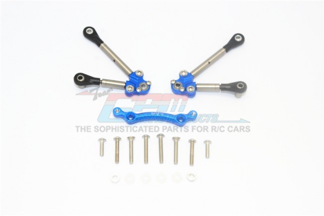 Gpm GT049FT Titanium Front Tie Rods With Stabilizer For C Hub Traxxas 1/10 4wd Ford Gt4-tec 2.0 Blue
