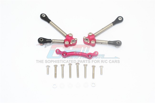 Gpm GT049FT Titanium Front Tie Rods With Stabilizer For C Hub Traxxas 1/10 4wd Ford Gt4-tec 2.0 Red