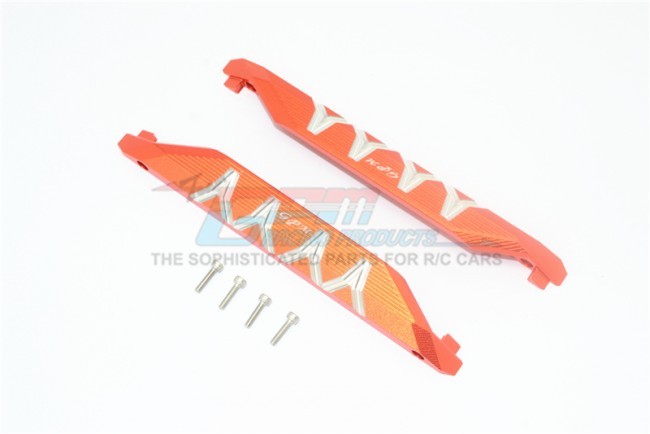 Gpm TXMS014X 8923 Aluminum Chassis Nerf Bars (silver Inlay Version)  Traxxas Maxx Monster Orange
