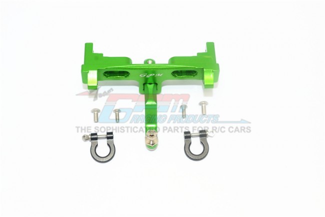 Gpm SCX2U330R Aluminium Rear Bumper Mount D-rings Tow Hook Axial Racing Scx10-ii Crawler Axi31634 Green